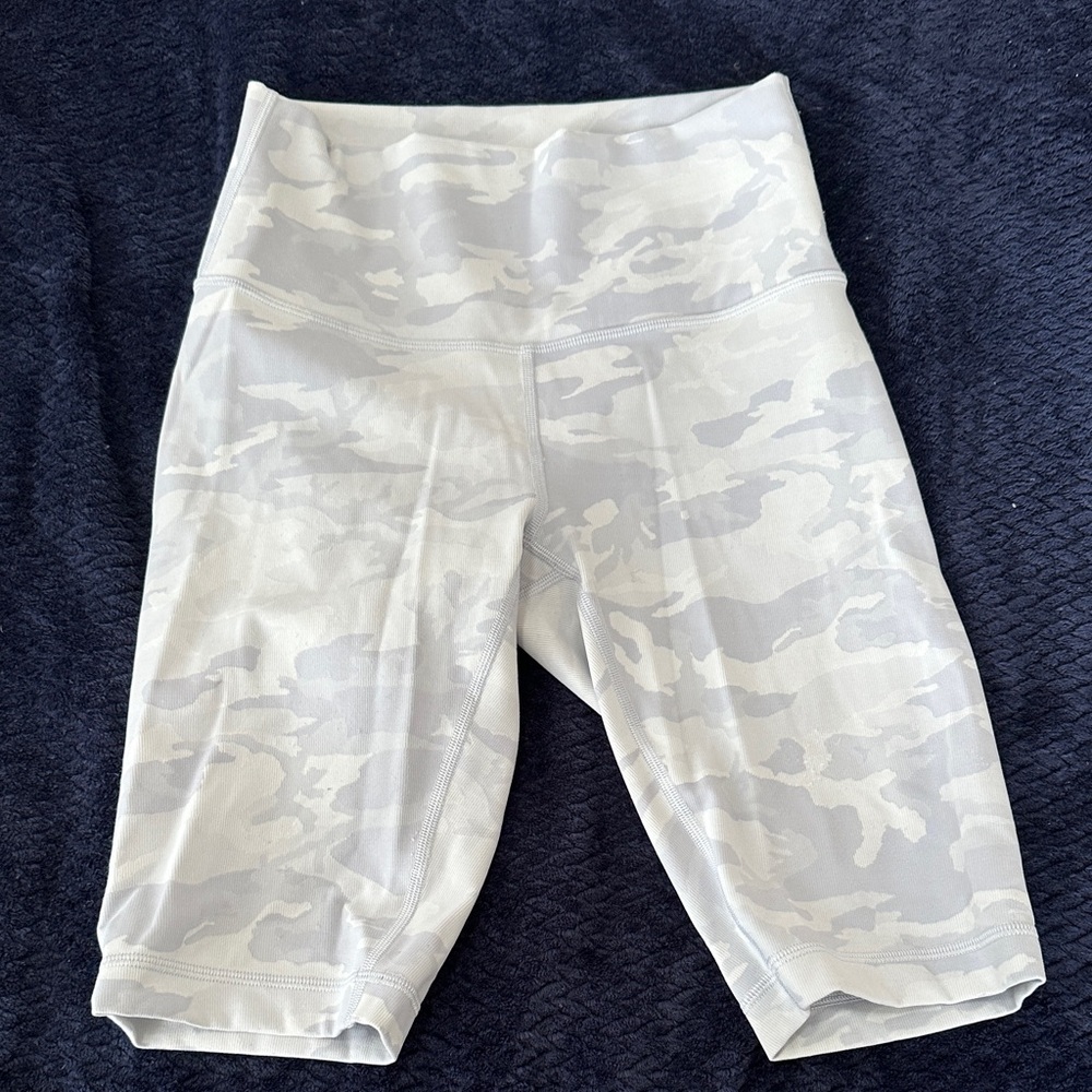lululemon athletica White Camo Bike Shorts